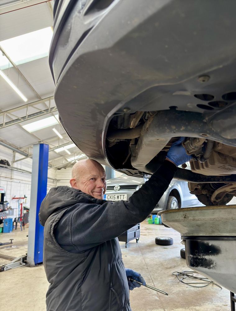 A Ned Potter technician carrying out a service in our Hereford workshop